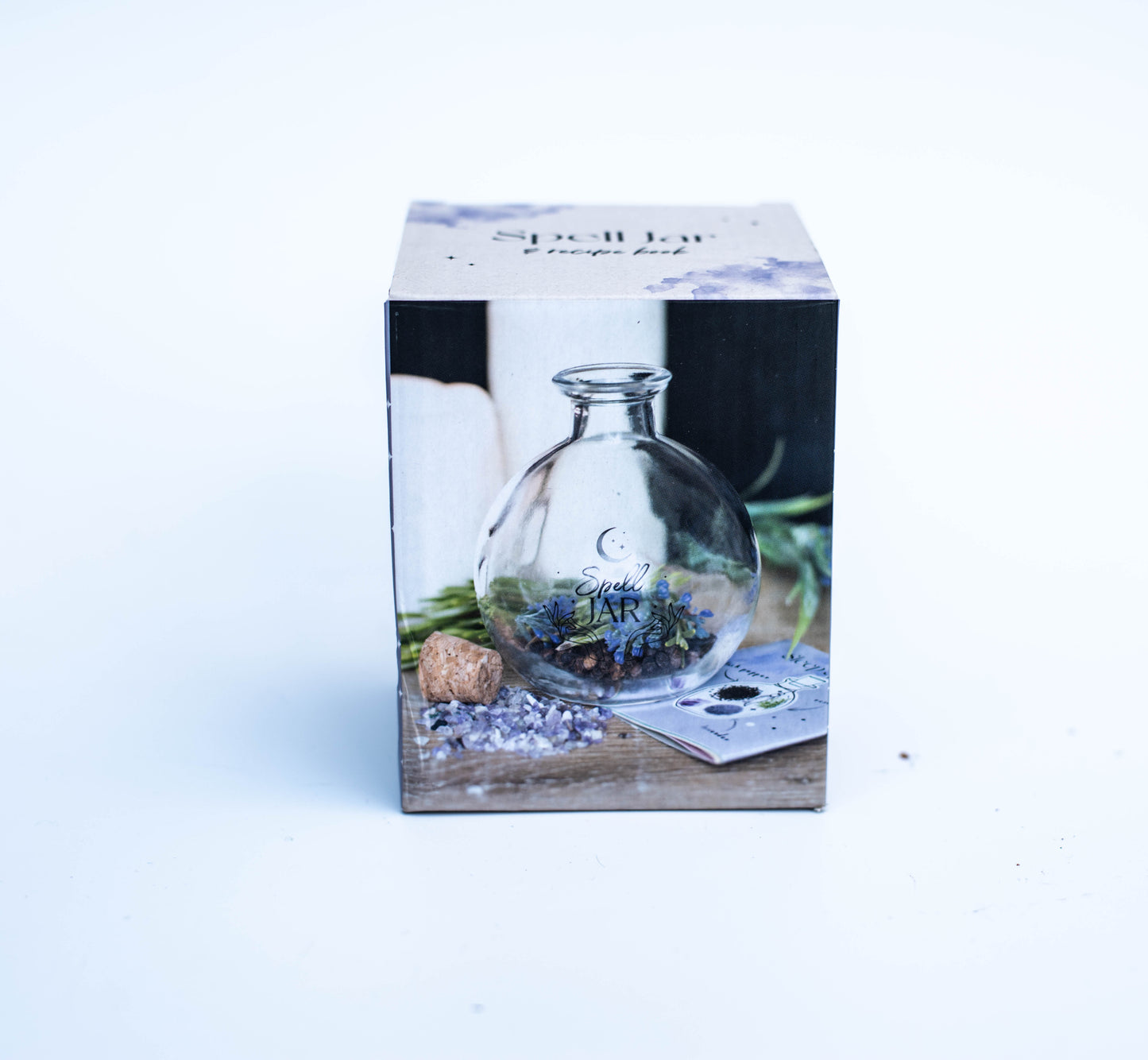 Glass Spell Jar with Booklet – DIY Ritual Kit for Manifestation & Magic