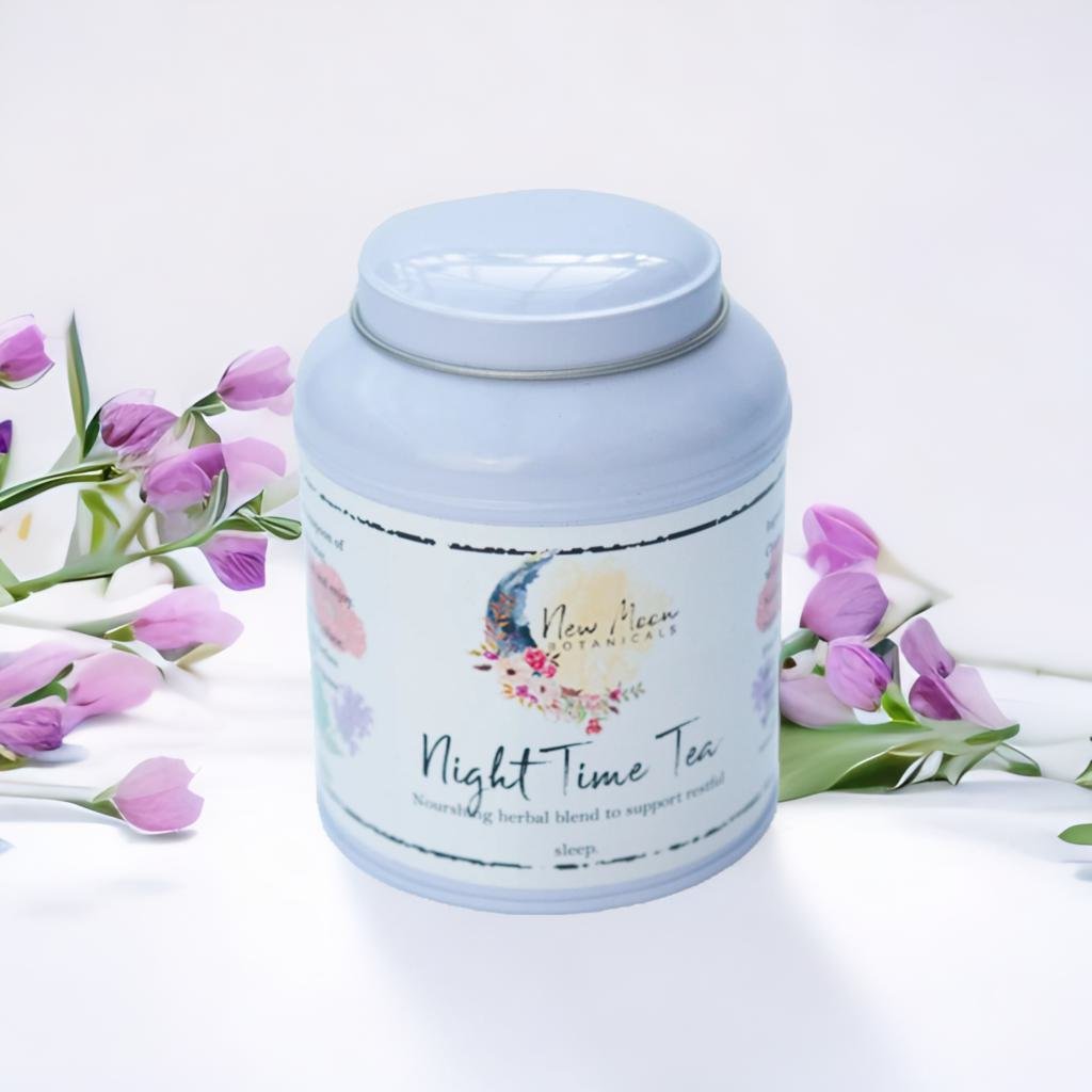 caffeine-free sleep tea with valerian and passion flower