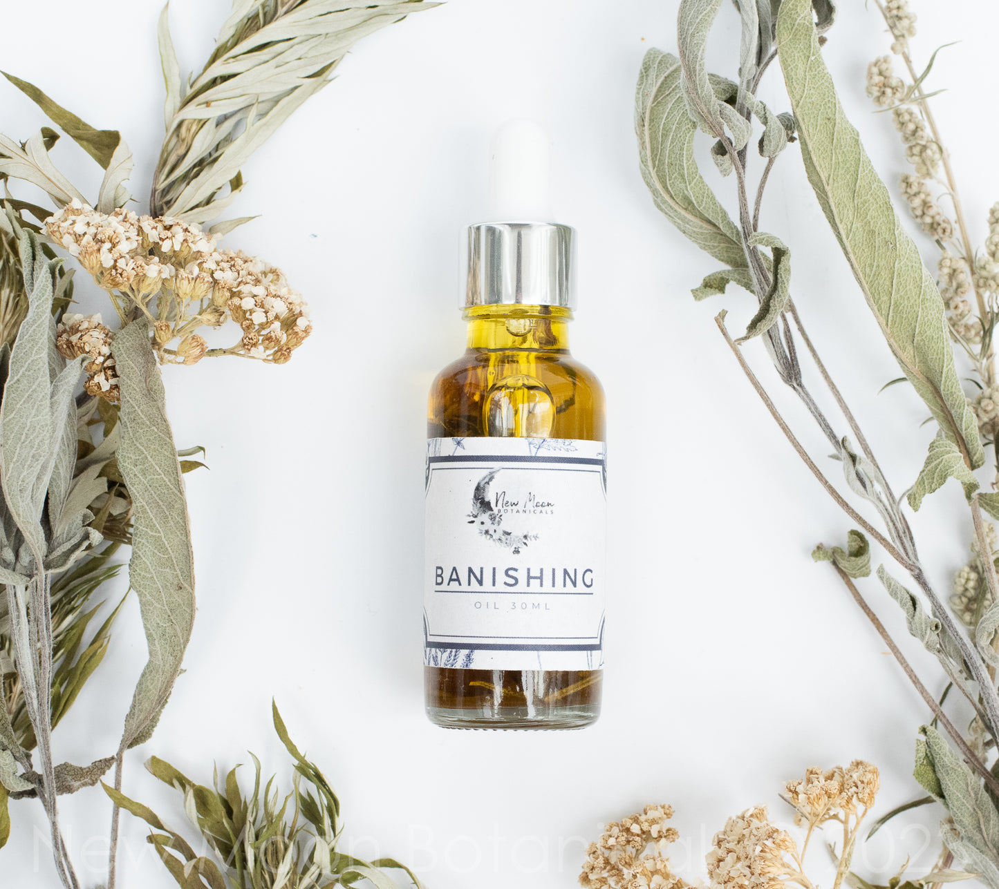 Banishing Oil with Botanicals & Essential Oils.