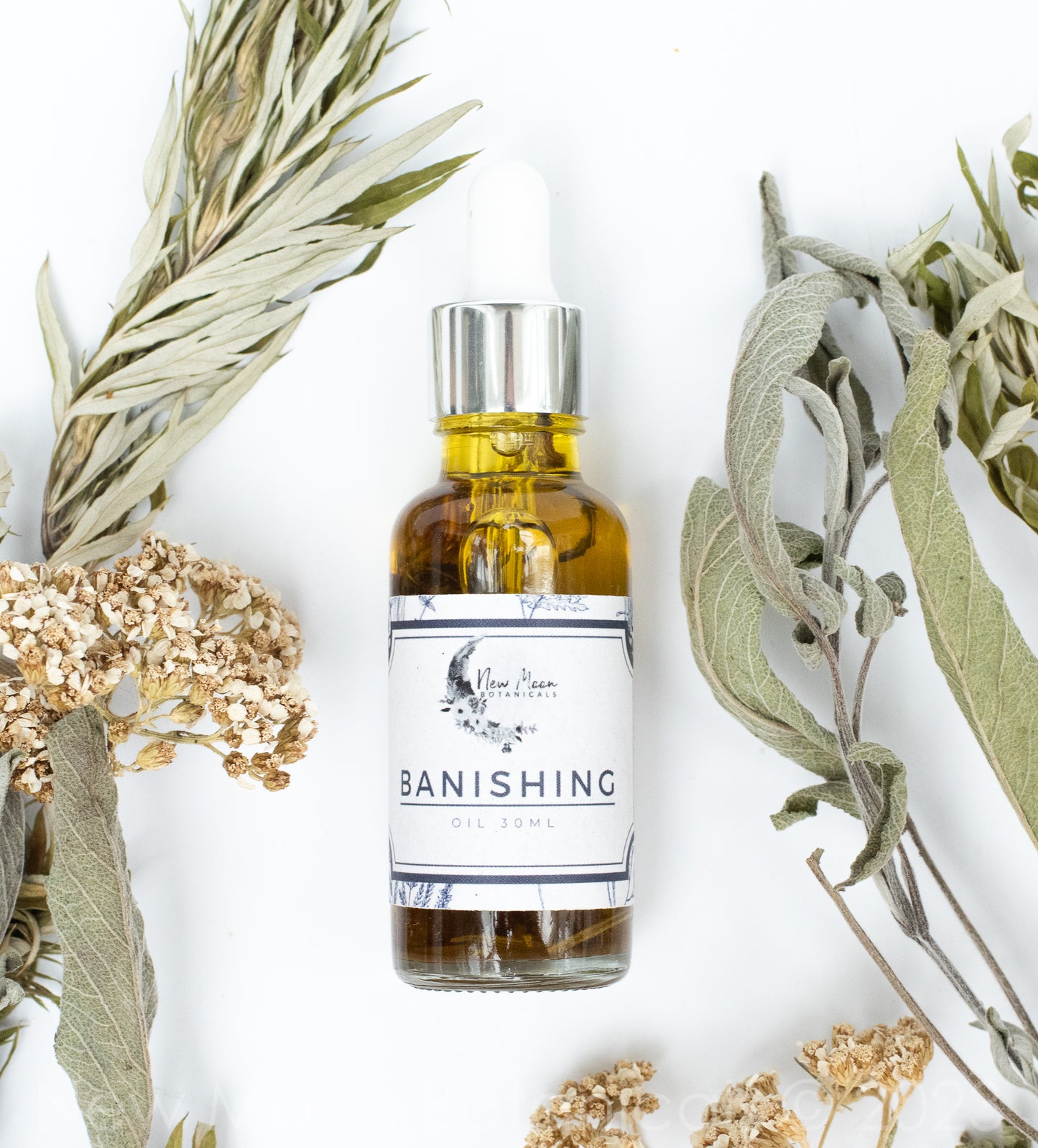 Banishing Oil with Botanicals & Essential Oils.