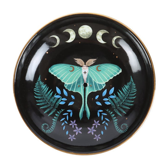 Luna moth incense catcher