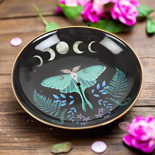 Luna moth incense holder