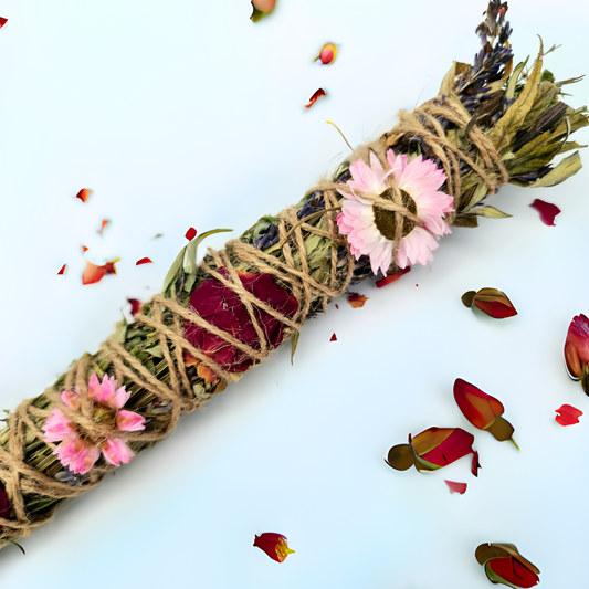 Mugwort Smudge Stick with lavender