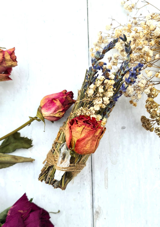 Floral pine smudge stick