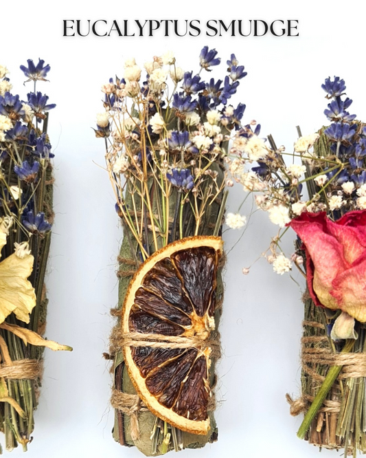 Floral Eucalyptus Smudge Stick – Natural Cleansing for Energy & Air Purification.