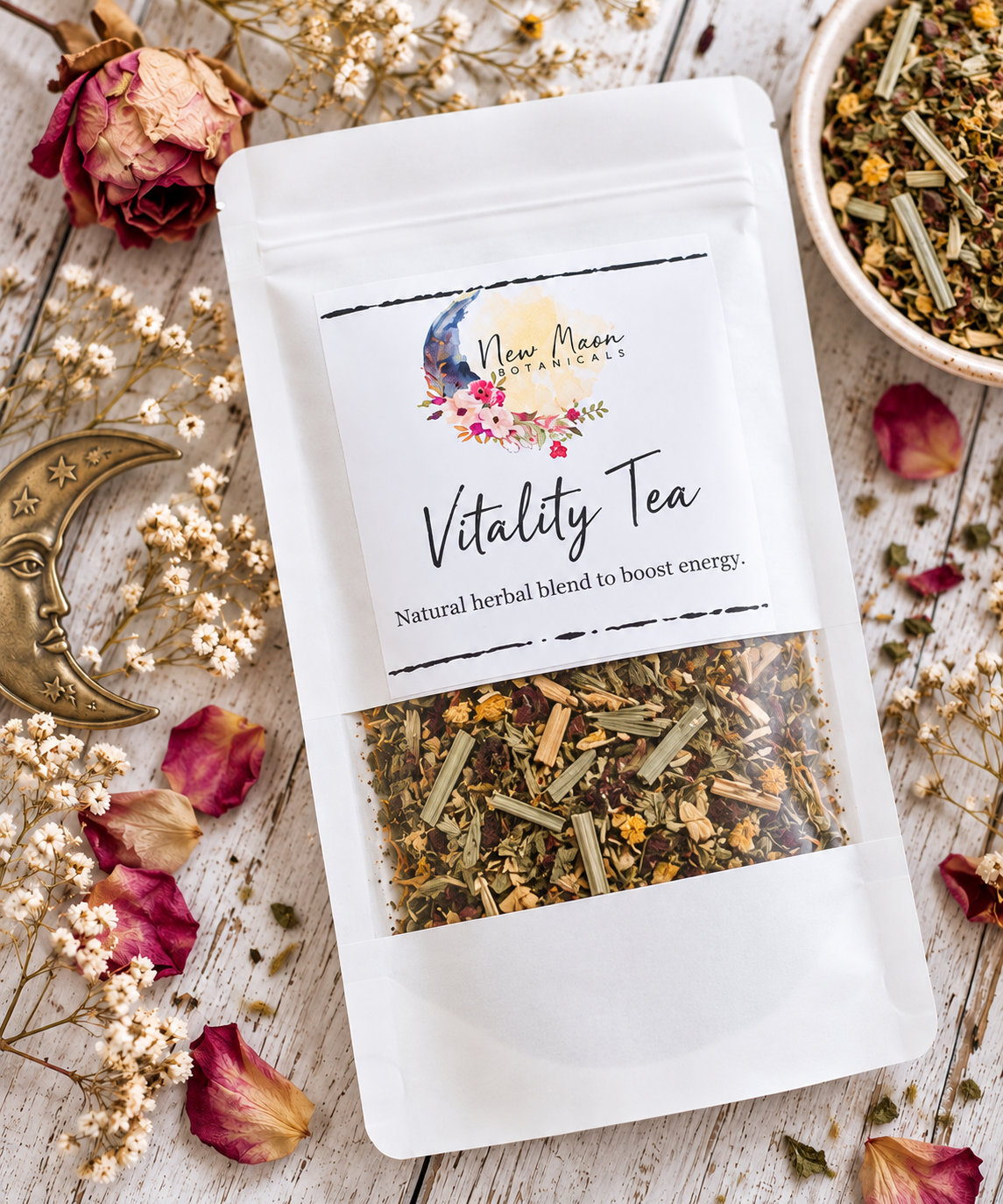 Vitality energy boosting herbal tea
