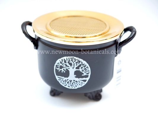 Tree of Life Incense Burner Cauldron | Altar Supplies | Wicca | New Age