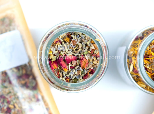 Full Moon Herbal Bath Salt with herbs and essential oils