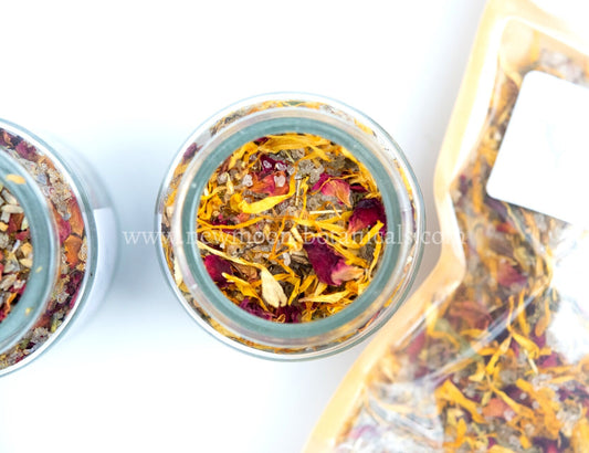 New Moon Bath Salt with herbs and essential oils